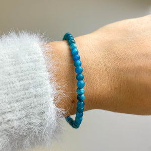 Bracelet Apatite bleue 4mm / 6mm ou 8mm (régule vos émotions) bracelet [mes jolis cristaux]