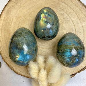 Oeuf en Labradorite (pierre de protection) formes libres [mes jolis cristaux]