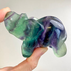 Eléphant en Fluorite (concentration / créativité) formes libres [mes jolis cristaux]