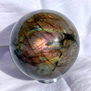 Sphère de Labradorite sunset (pierre de protection) sphère [mes jolis cristaux]