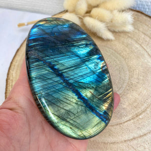 Grand Galet Labradorite bleu / vert (pierre de protection) Galet [mes jolis cristaux]