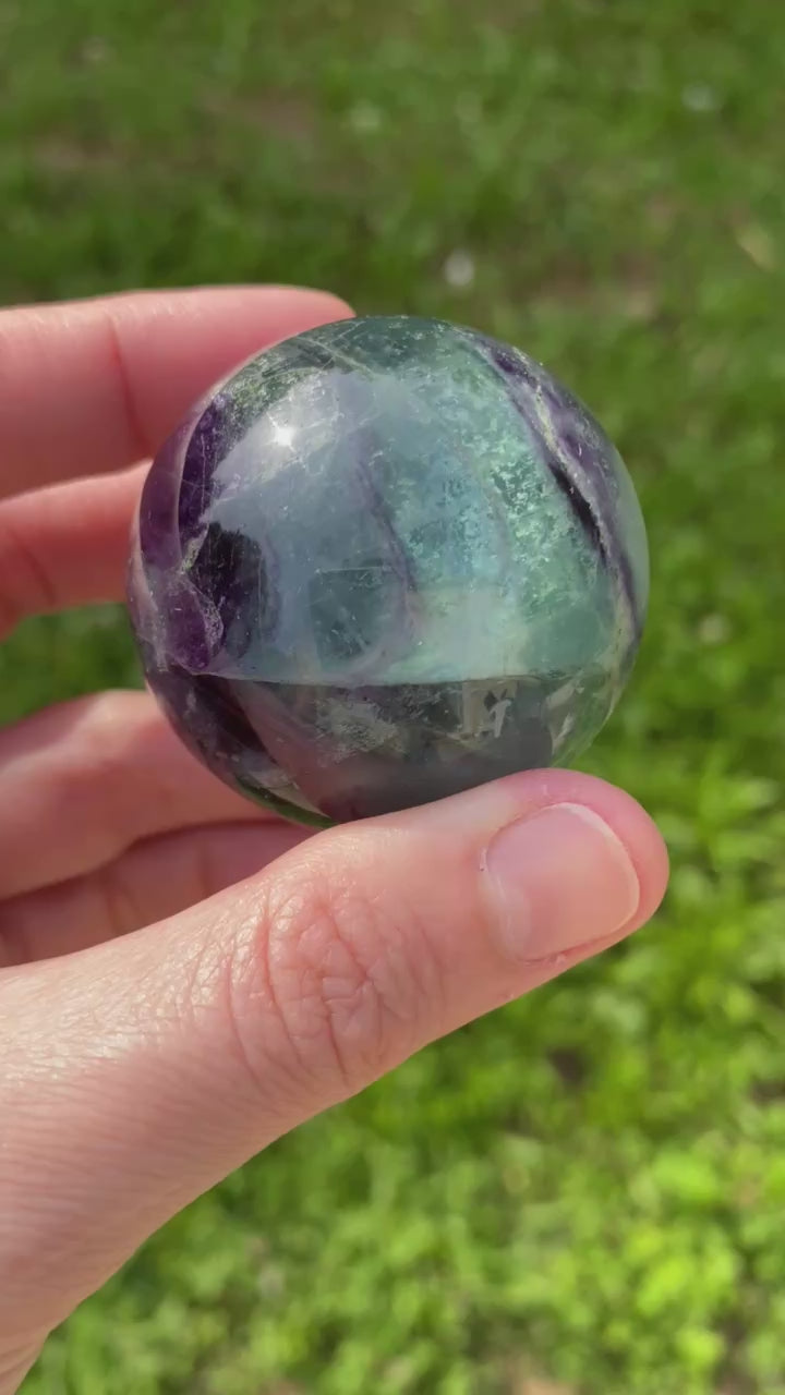 Sphère en Fluorite multicolore 