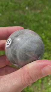 Sphère de Labradorite violette / bleu (pierre de protection)