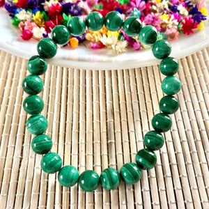 Bracelet Malachite 8mm (favorise le changement) bracelet [mes jolis cristaux]