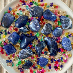 Sodalite (concentration / clairvoyance) pierres roulées [mes jolis cristaux]