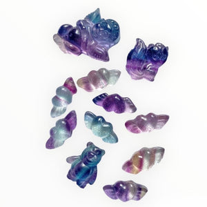 Petites sculptures en Fluorite (concentration / créativité) formes libres [mes jolis cristaux]